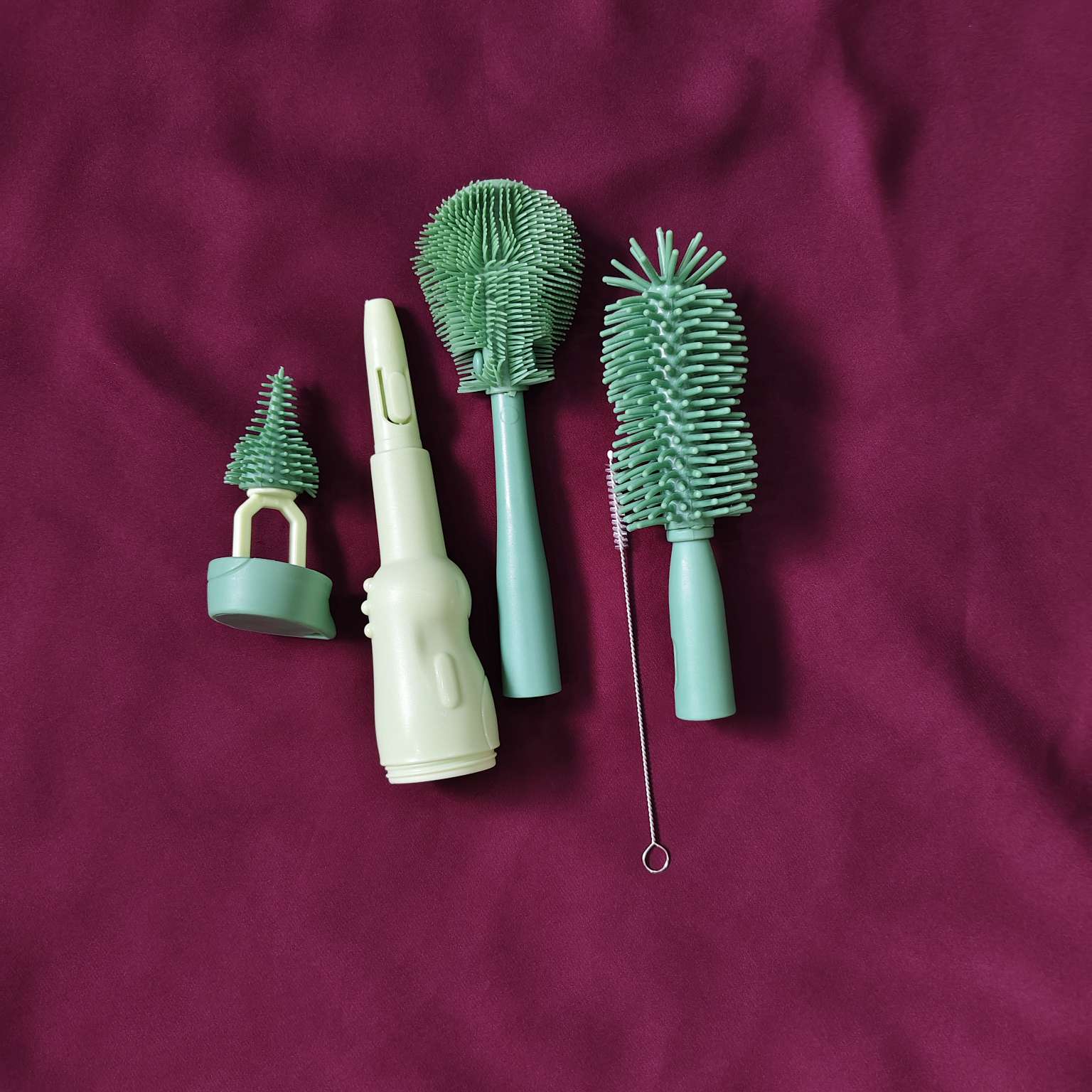 Silicone Bottle Cleaning Brush Set