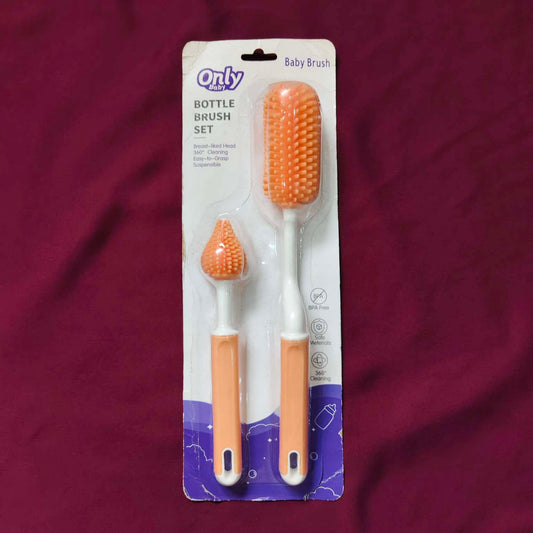 Siliocn feeder cleaning brush orange