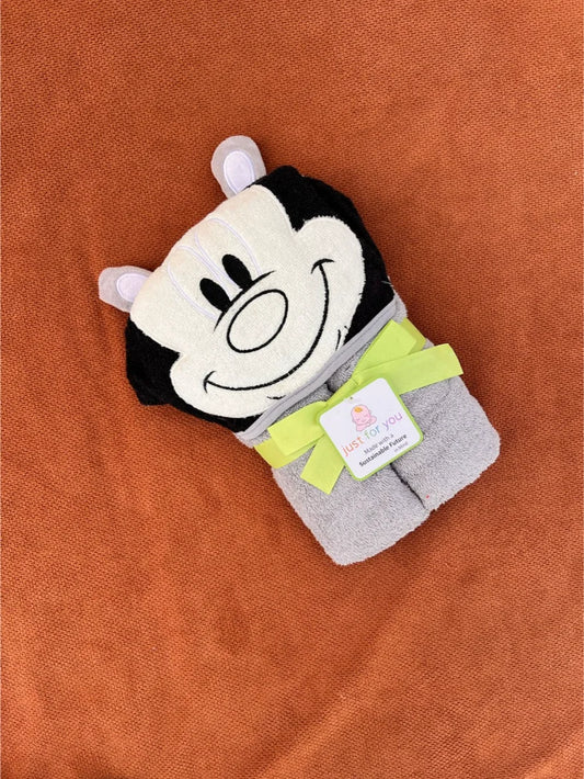 Soft Baby Bath Towel – Ultra Absorbent Towel black mickey