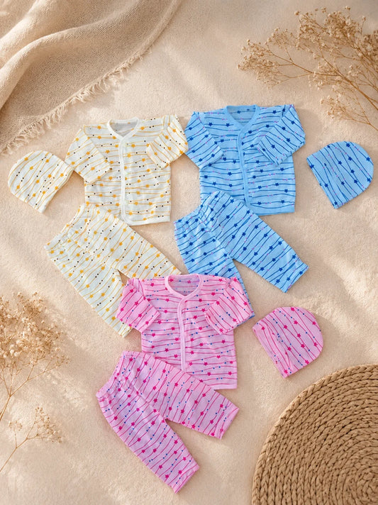 Soft Summer Pack of 3 Dresses for Newborn