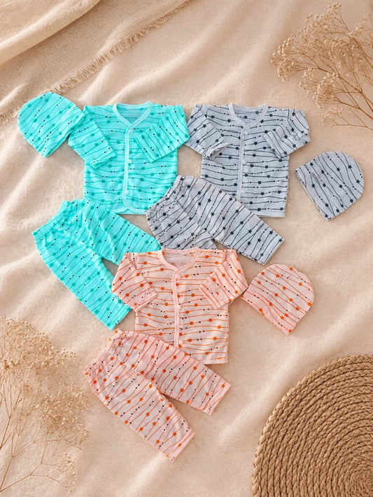 Soft Summer Pack of 3 Dresses for Newborn