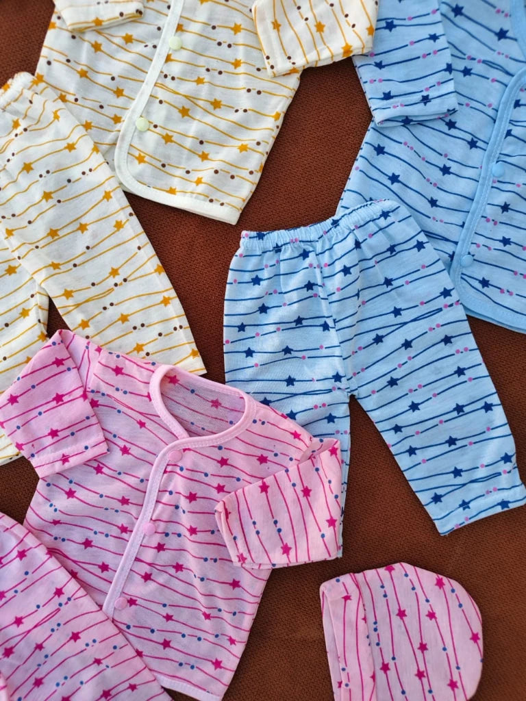 Soft Summer Pack of 3 Dresses for Newborn