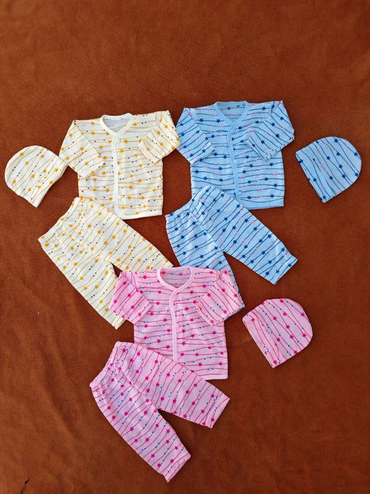 Soft Summer Pack of 3 Dresses for Newborn