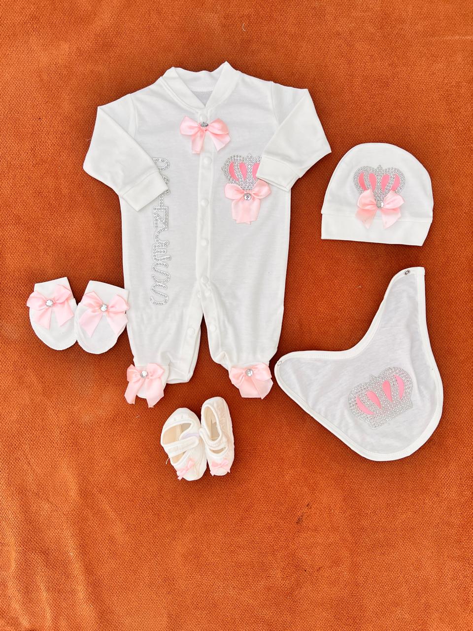 Summer 100% Cotton Turkish-Style Newborn Princess Starter Set