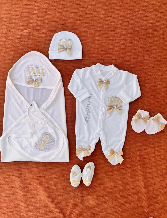 Summer 100% Cotton Turkish-Style Newborn Elegant Starter Set