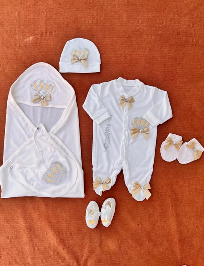 Summer 100% Cotton Turkish-Style Newborn Elegant Starter Set