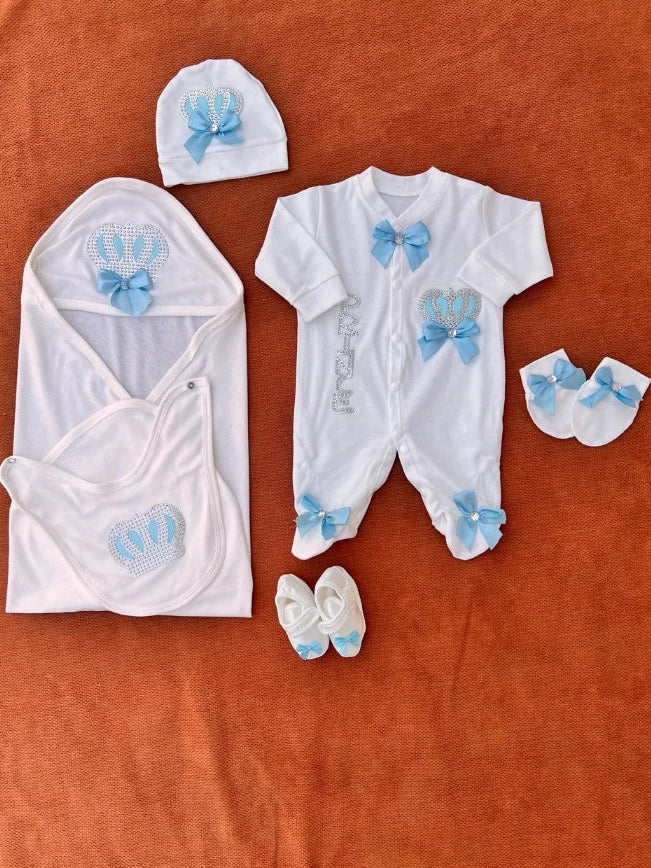 Summer 100% Cotton Turkish-Style Newborn Prince Starter Set