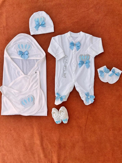 Summer 100% Cotton Turkish-Style Newborn Prince Starter Set