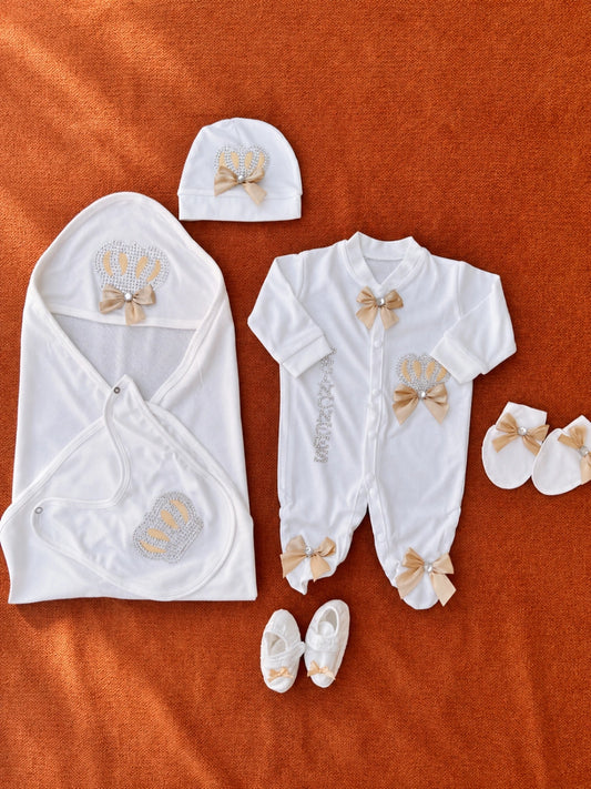 Summer 100% Cotton Turkish-Style Newborn Princess Starter Set