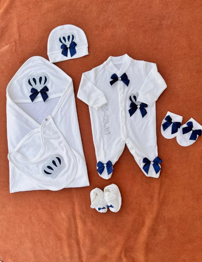 Summer 100% Cotton Turkish-Style Newborn Prince Starter Set