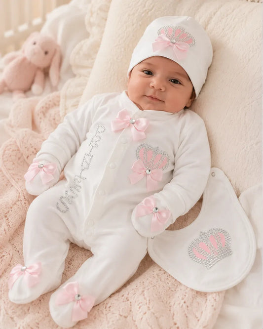 Summer 100% Cotton Turkish-Style Newborn Princess Starter Set
