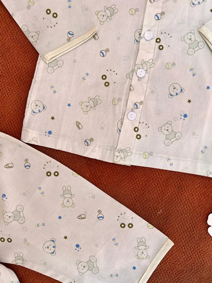 Imported Summer Baby Night Suit – Soft 2-Piece Shirt & Trouser Sleepwear Set