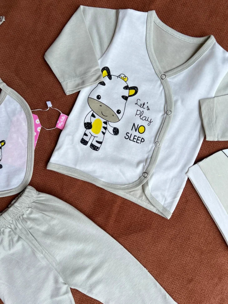 Summer Newborn Baby 4 Piece Dress Set | Soft Baby Outfit