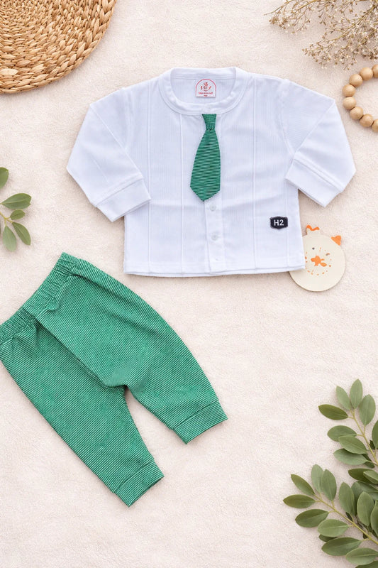 Baby Boys Summer Cotton Shirt & Trouser Set – Soft & Comfortable Outfit