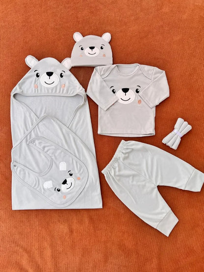 Newborn 8 Pcs Summer Starter Set - Grey