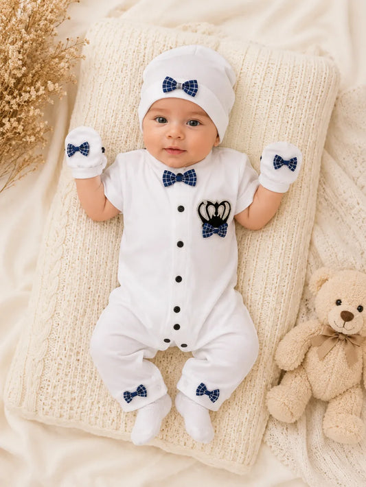 Summer Turkish Style Baby Romper with Cap and mittens
