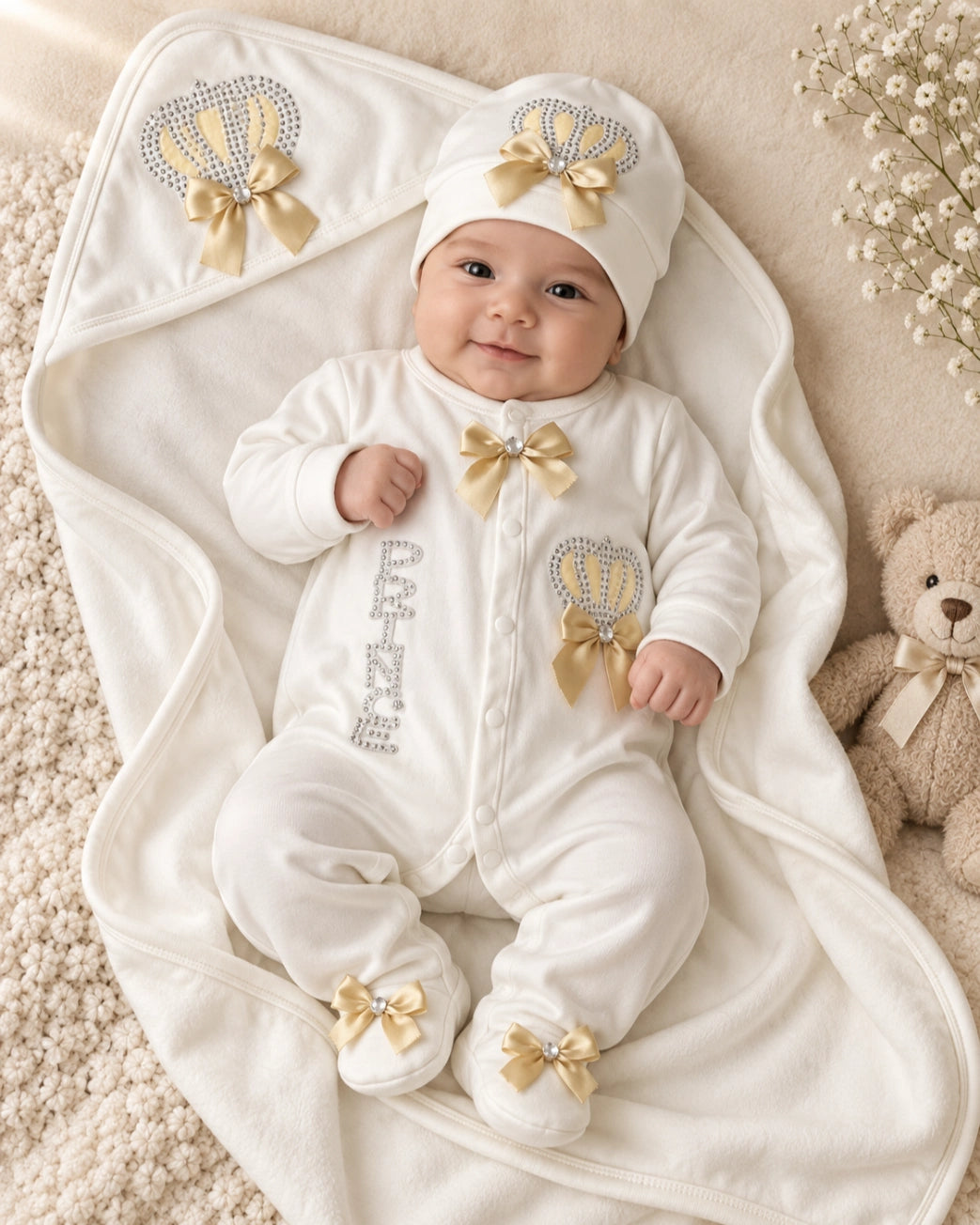 Summer 100% Cotton Turkish-Style Newborn Prince Starter Set
