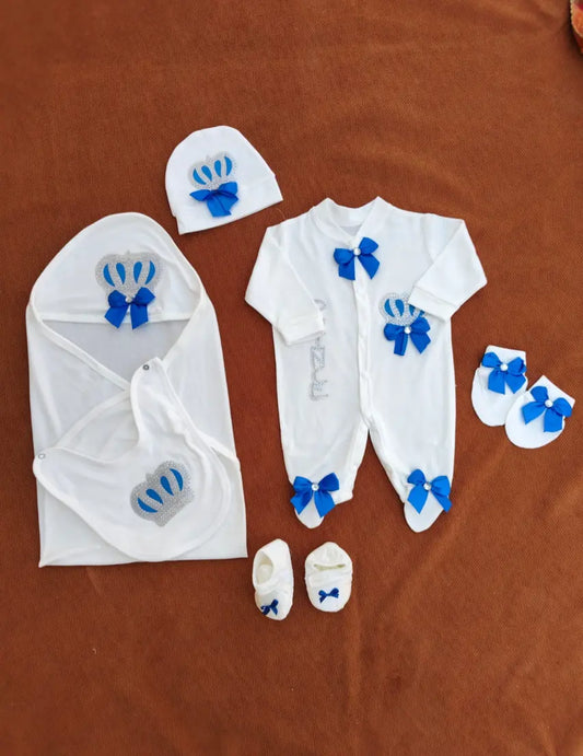 Summer 100% Cotton Turkish-Style Newborn Prince Starter Set