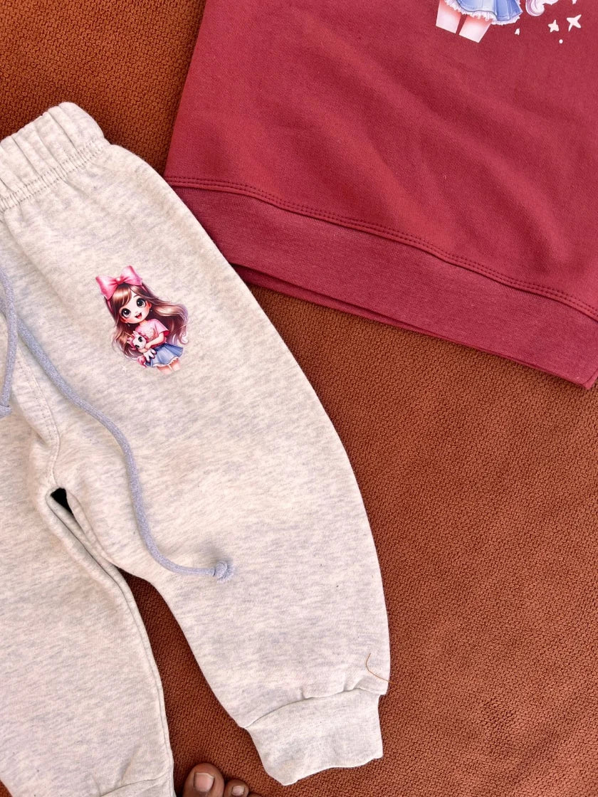 Kids Winter Clothing Set – Warm Top & Cozy Joggers
