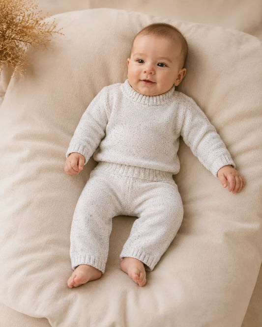 Winter Wool Baby 2 Piece Suit – Soft Knitted Shirt & Trouser Set for