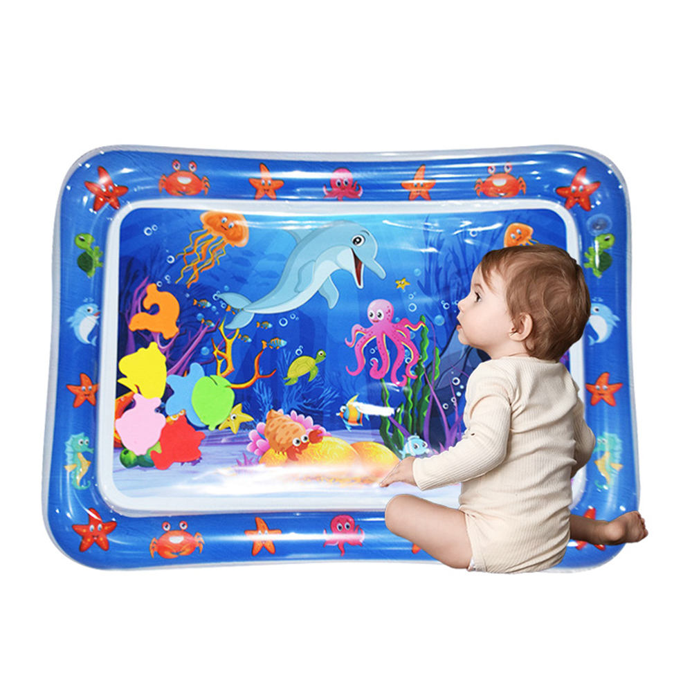 Ocean Theme Baby Water Play Mat – Inflatable Tummy Time Activity Mat for Infants