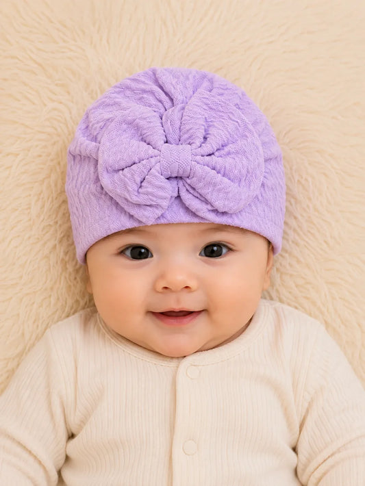 Turban Cap for Baby Girls – Stylish Soft Headwrap (0–12 Months)
