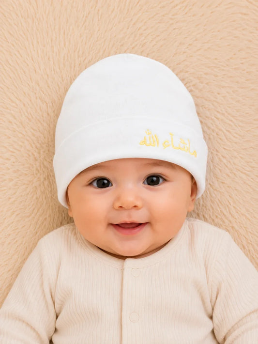 Mashallah Embroidered Cap – Elegant & Meaningful