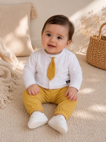 Baby Boys Summer Cotton Shirt & Trouser Set – Soft & Comfortable Outfit