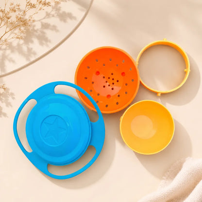 Baby Bowl – 360° Rotating 1-Piece Spill-Proof Feeding Essential | BPA-Free