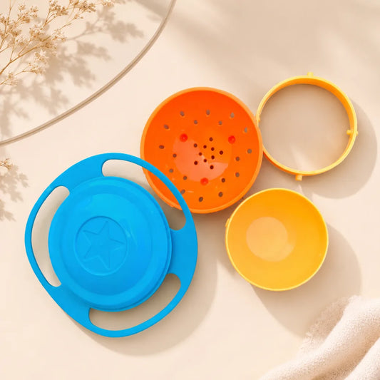 Baby Bowl – 360° Rotating 1-Piece Spill-Proof Feeding Essential | BPA-Free