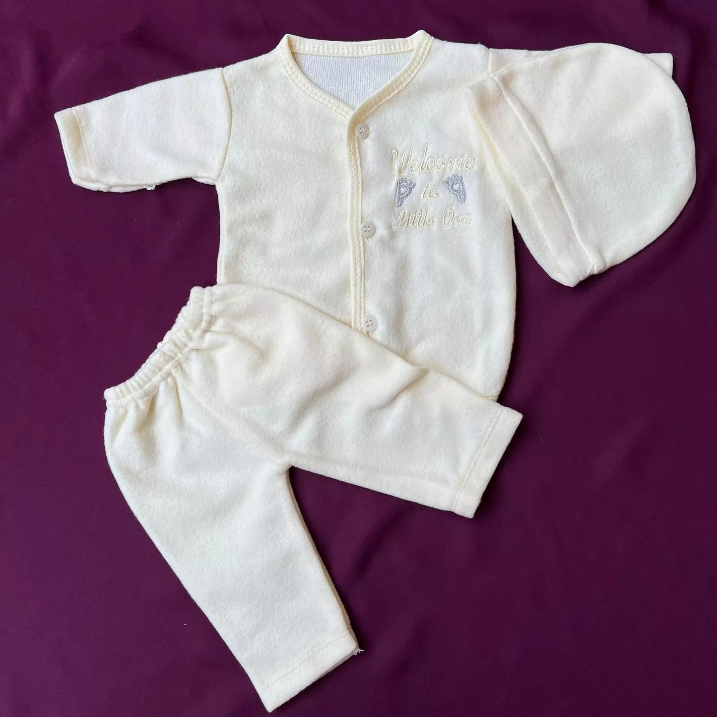 Pack of 3 Winter Jabla Dresses "Welcome to little one"