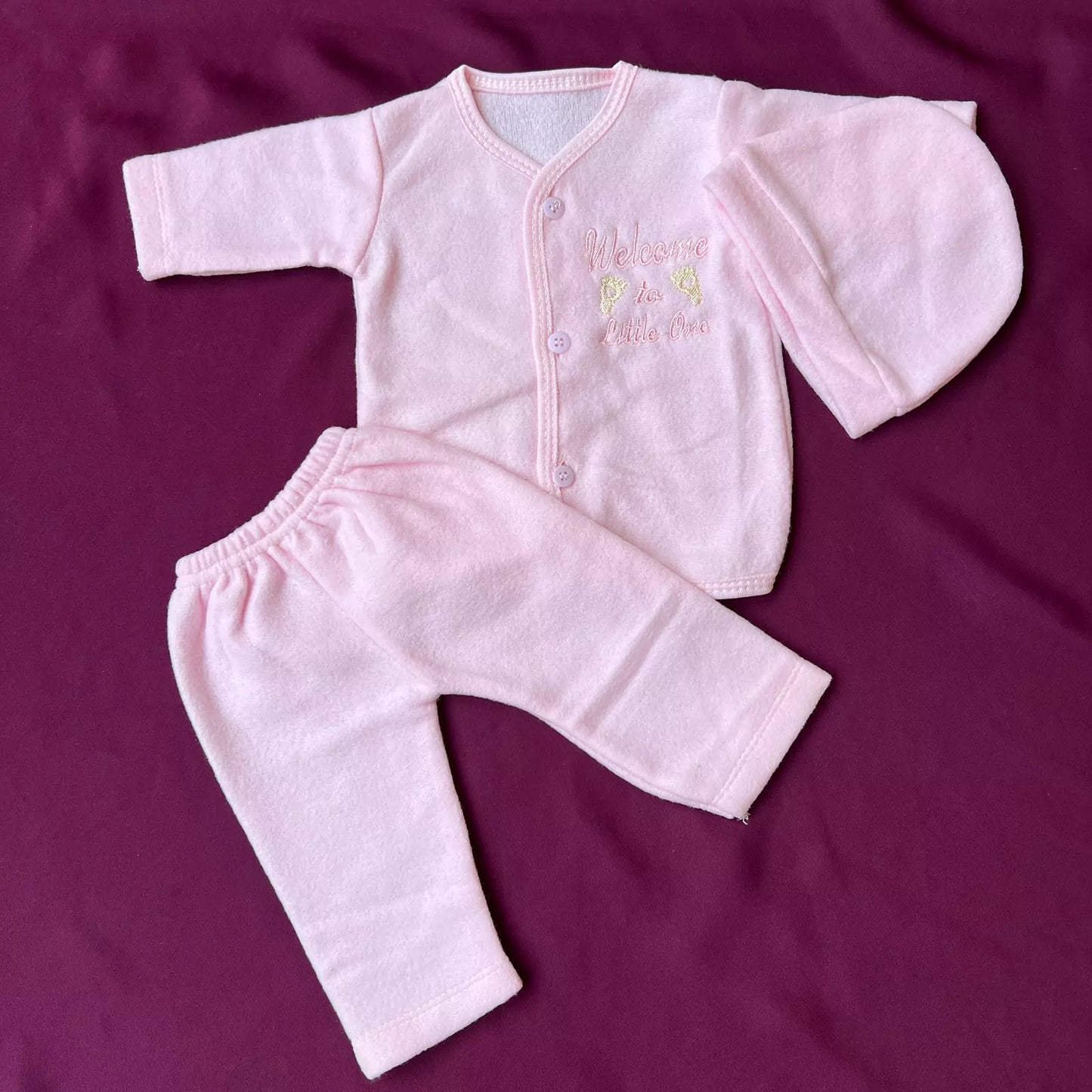 Pack of 3 Winter Jabla Dresses "Welcome to little one"