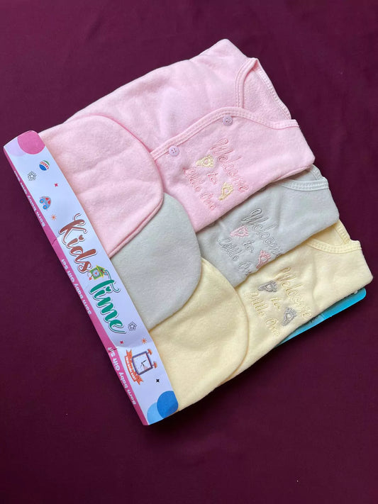 Pack of 3 Winter Jabla Dresses "Welcome to little one"
