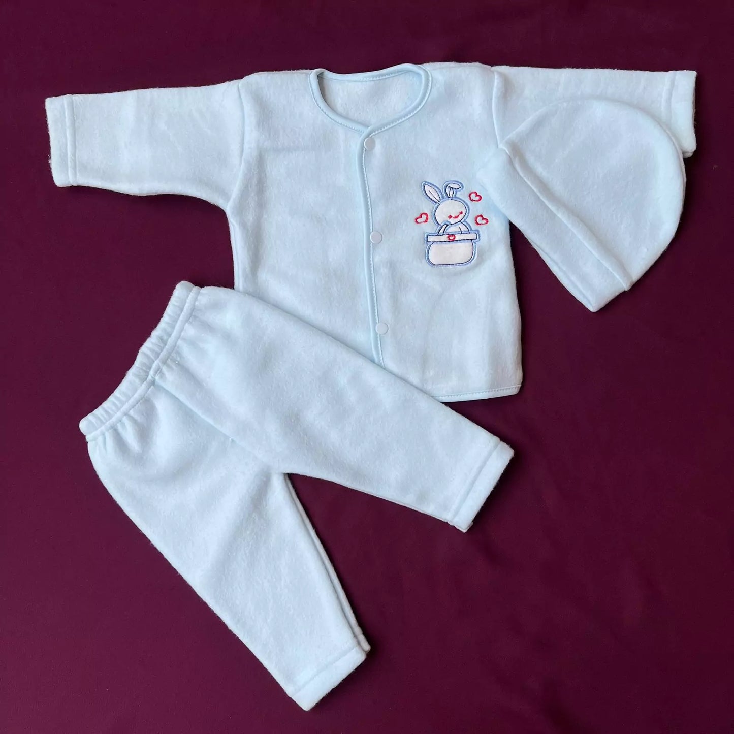 Pack of 3 Winter Jabla Dresses for Newborn Babies