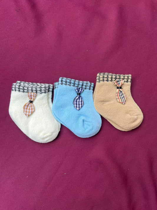Pack of 3 Baby Socks (0–6 Months)