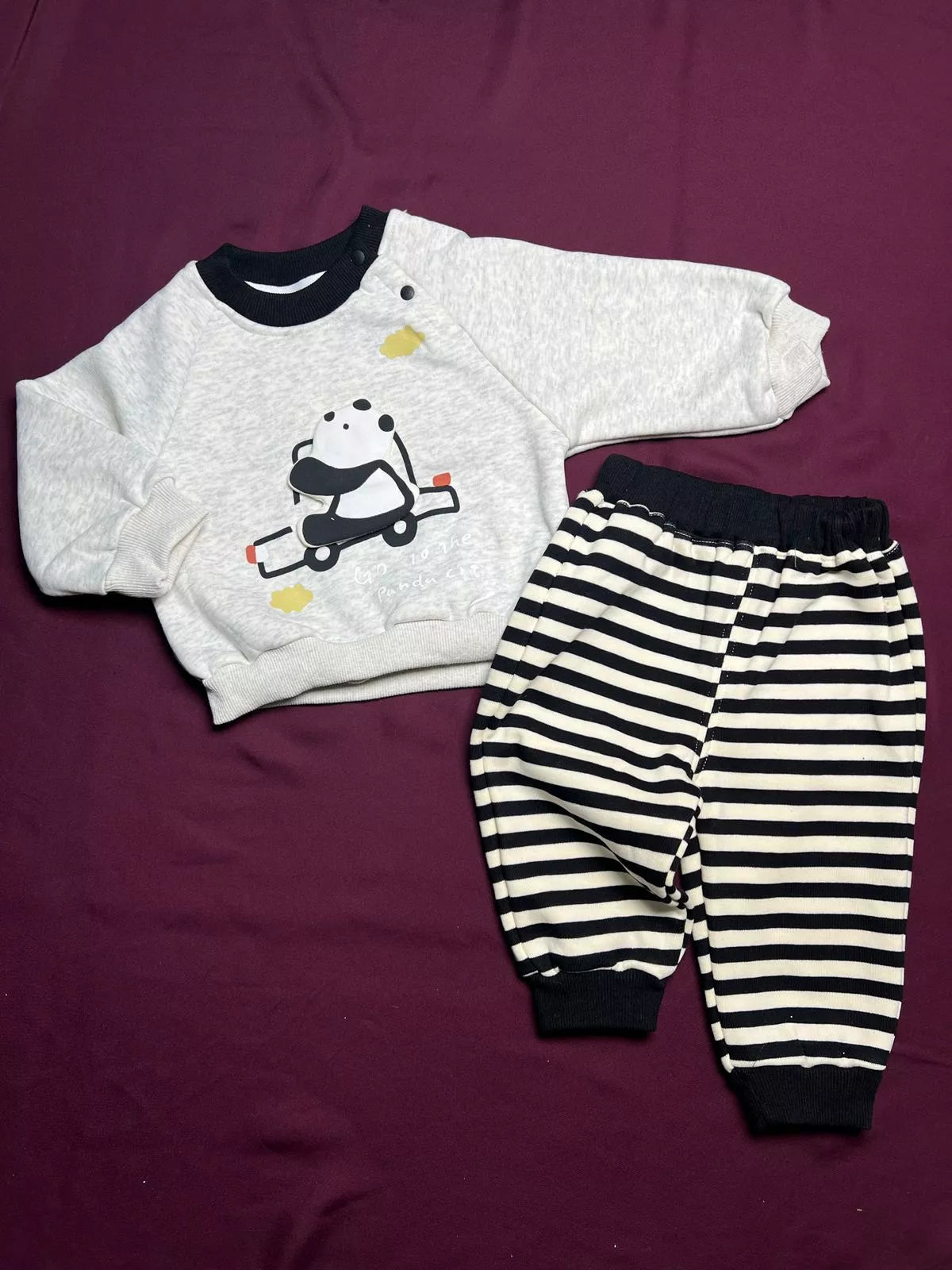 Baby Outfit Set – Soft Blanket Fabric Double-Layer