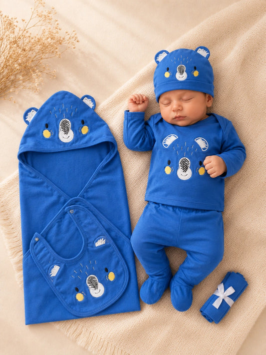10-Pieces Newborn Baby Starter Set in Cotton | Complete Baby Clothing Set