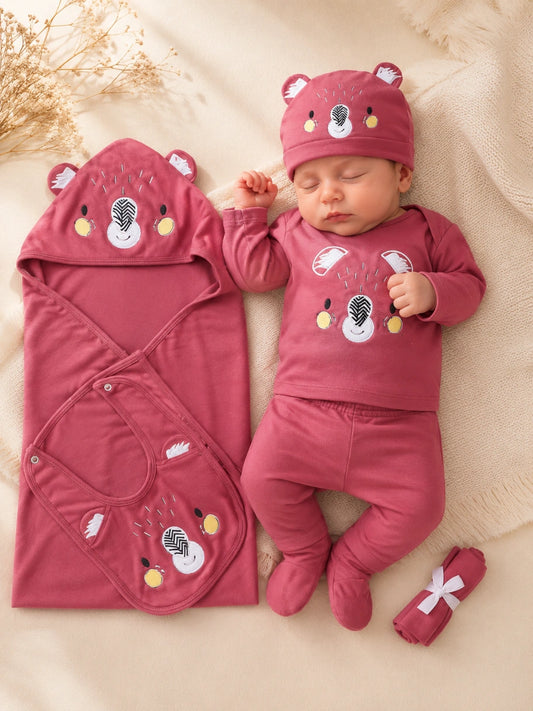 10-Pieces Newborn Baby Starter Set in Cotton | Complete Baby Clothing Set