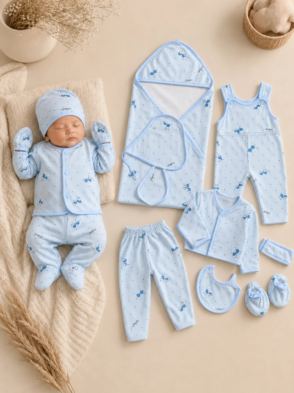 11 Pieces Newborn Winter Starter Set - Complete Baby Essentials