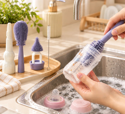Baby Bottle & Feeder Cleaning Brush Set - Multi-Purpose Cleaning Kit