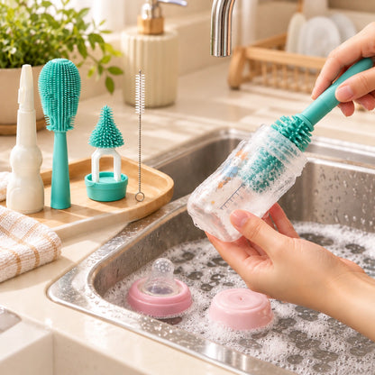 Baby Bottle & Feeder Cleaning Brush Set - Multi-Purpose Cleaning Kit