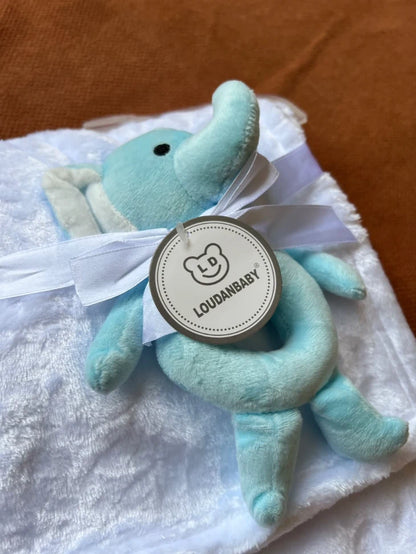 Baby Wrapping Shawl with Cute Teddy Toy - Soft & Cozy Newborn Wrap