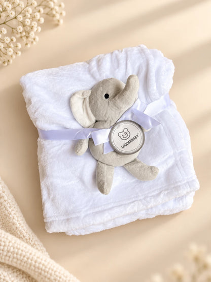 Baby Wrapping Shawl with Cute Teddy Toy - Soft & Cozy Newborn Wrap