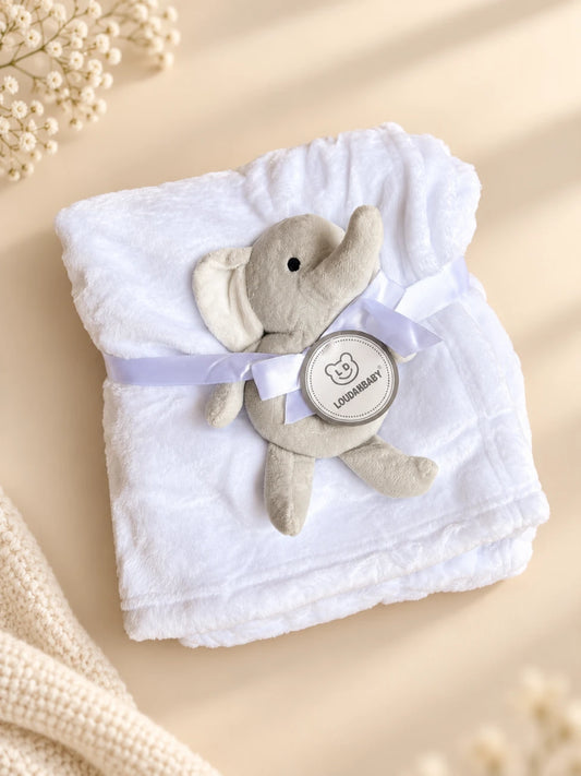 Baby Wrapping Shawl with Cute Teddy Toy - Soft & Cozy Newborn Wrap