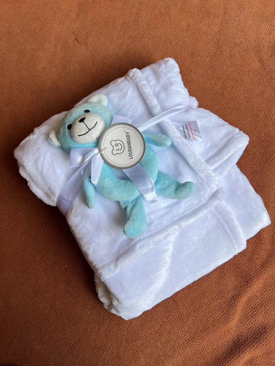 Baby Wrapping Shawl with Cute Teddy Toy - Soft & Cozy Newborn Wrap