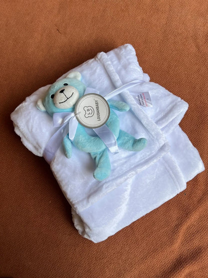 Baby Wrapping Shawl with Cute Teddy Toy - Soft & Cozy Newborn Wrap