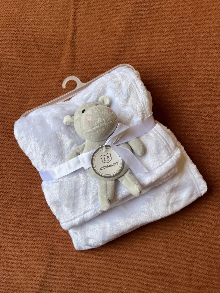 Baby Wrapping Shawl with Cute Teddy Toy - Soft & Cozy Newborn Wrap