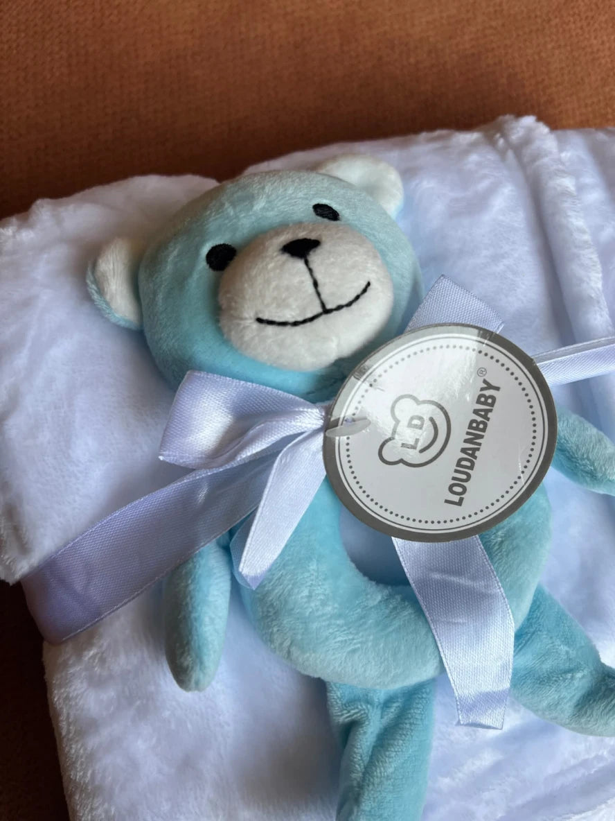 Baby Wrapping Shawl with Cute Teddy Toy - Soft & Cozy Newborn Wrap