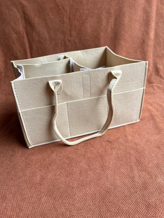 Multipurpose Baby Diaper Caddy Organizer Bag with Handles & Storage Compartments