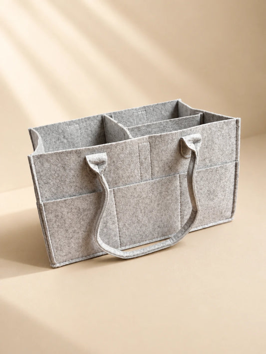 Multipurpose Baby Diaper Caddy Organizer Bag with Handles & Storage Compartments